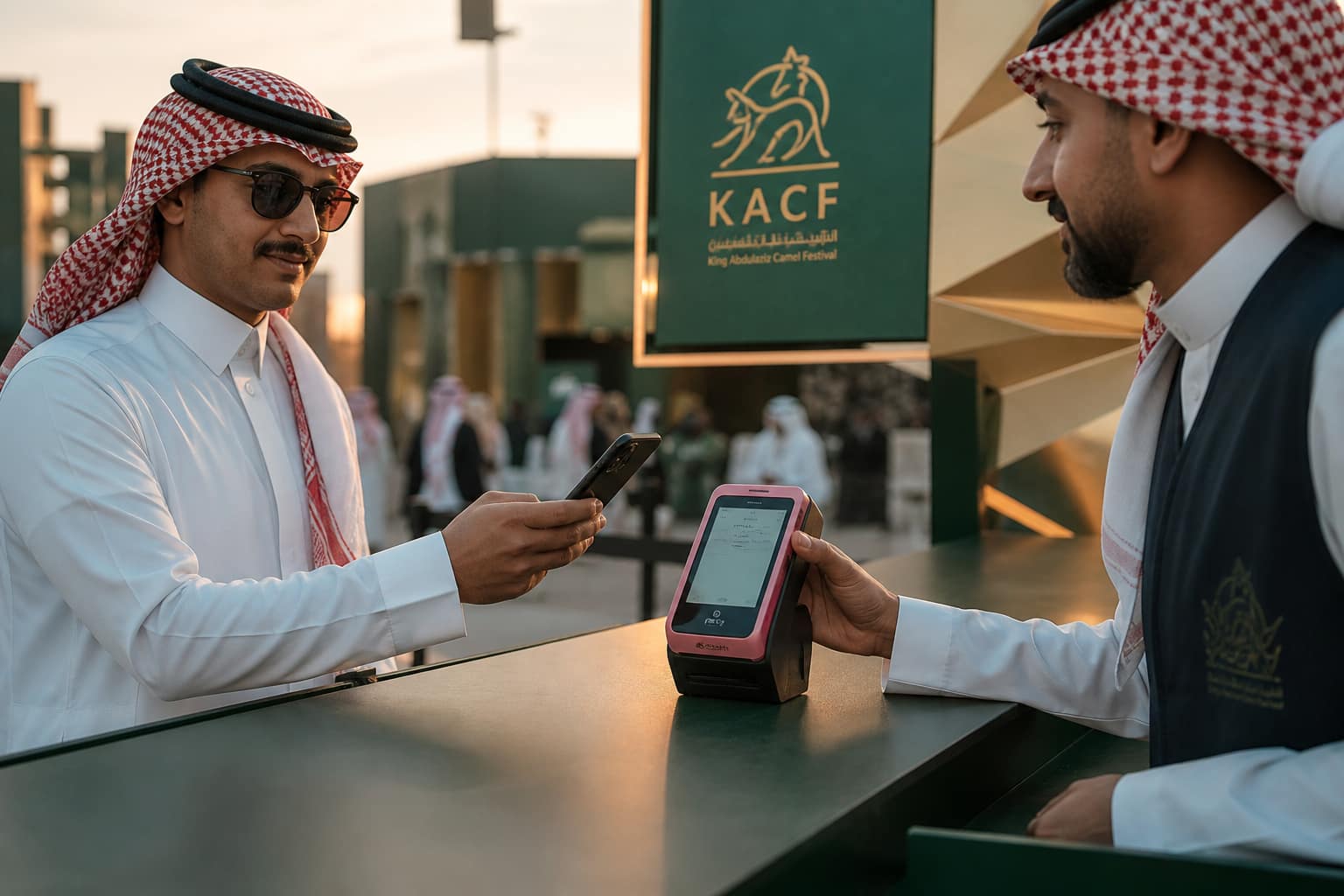 دفع إلكتروني آمن عبر الجوال في المهرجان